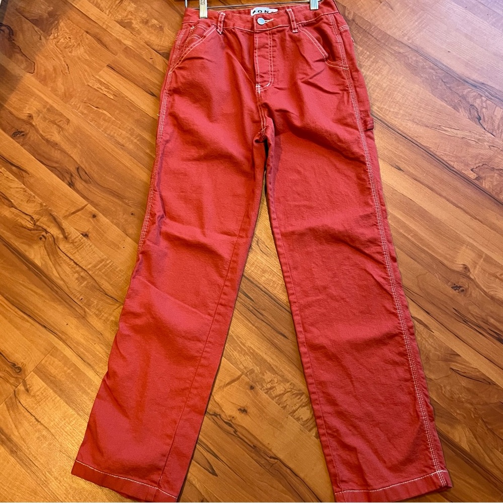 S.O.N.G. Carpenter 90s Boyfriend Jeans Burnt Orange Size 5/27 - Picture 2 of 8